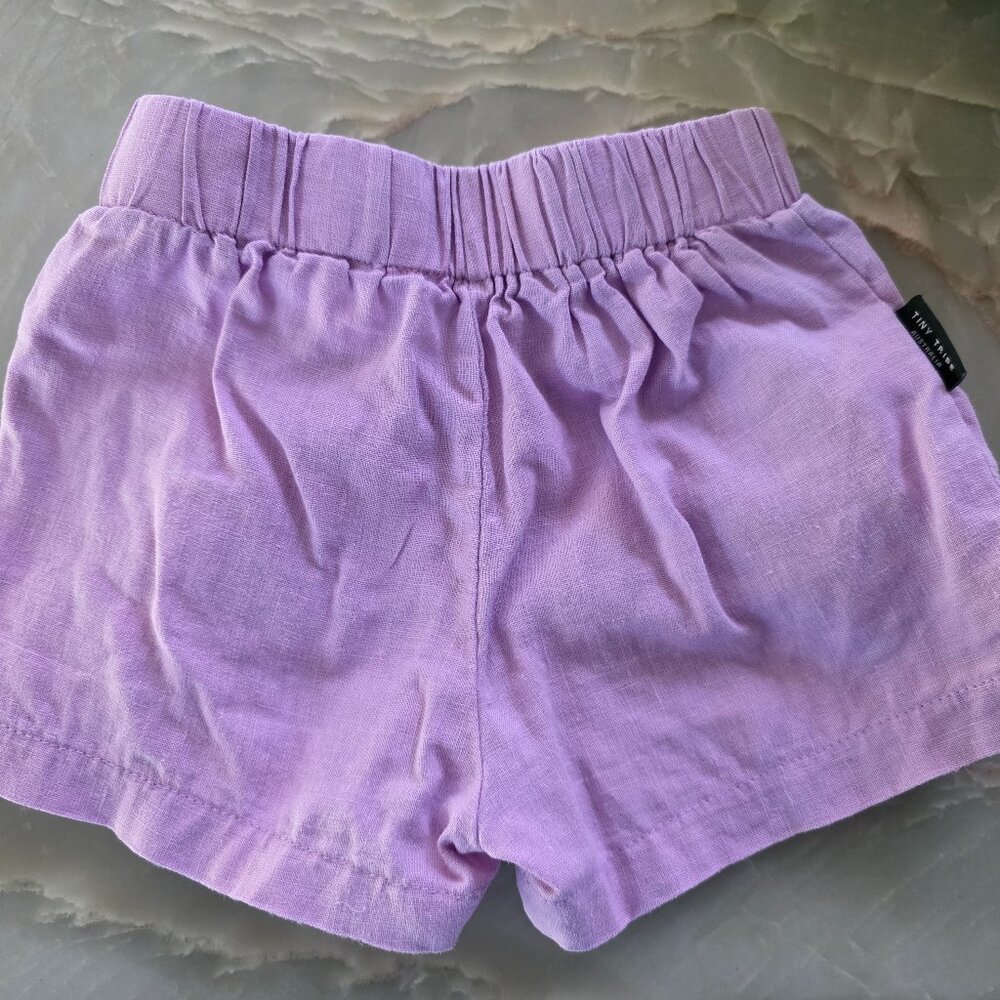 Tiny Tribe Purple Shorts 3T - Picture 2 of 2